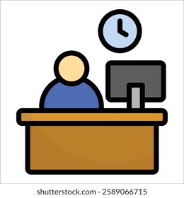 Overtime Icon Element For Design