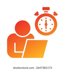 Elemento de icono de horas extra para el diseño