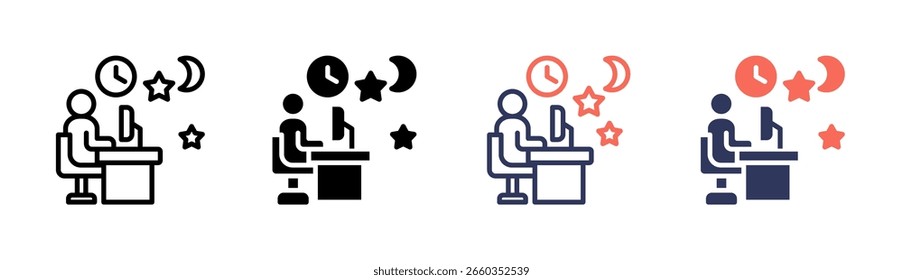 Elemento De Icono De Horas Extras Para Diseño Y Vector