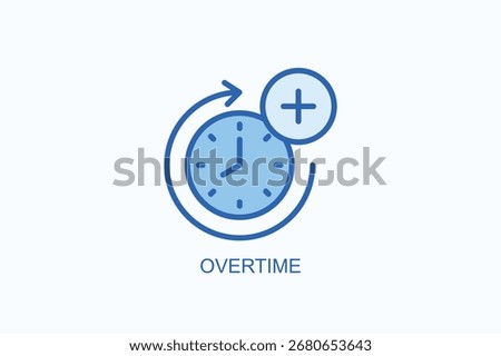 Overtime Icon Or Logo Isolated Vector Illustration