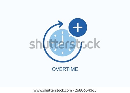 Overtime Icon Or Logo Isolated Vector Illustration