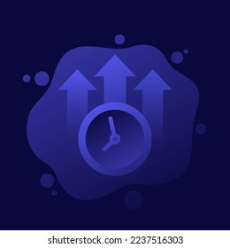 overtime icon, more time at work vector design
