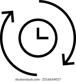 icono de horas extra. Diseño de estilo lineal delgado aislado sobre fondo blanco