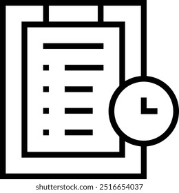 overtime icon. Thin linear style design isolated on white background