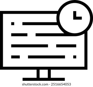 overtime icon. Thin linear style design isolated on white background