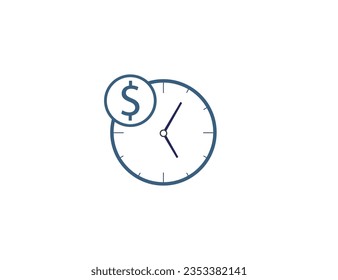 Overtime, money, working icon. Vector illustration.