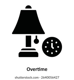 Overtime Vector Icon which can easily modify or edit
