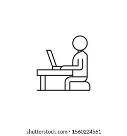 overtime work - minimal line web icon. simple vector illustration. concept for infographic, website or app.