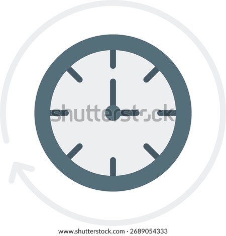 Overtime work vector illustration, late-night office and extended hours concept, productivity and exhaustion design. Flat Icon