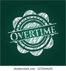 Overtime written on a chalkboard
