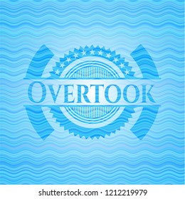 Overtook water representation badge background.