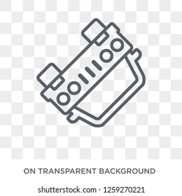 Overturned car icon. Trendy flat vector Overturned car icon on transparent background from Insurance collection. High quality filled Overturned car symbol use for web and mobile