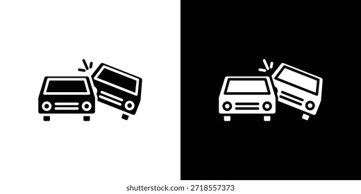 Ilustración vectorial volcada del icono del coche - iconos negros del vector del estilo de la alta calidad