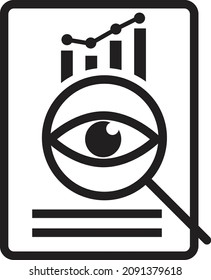 overview analysis review icon vector.