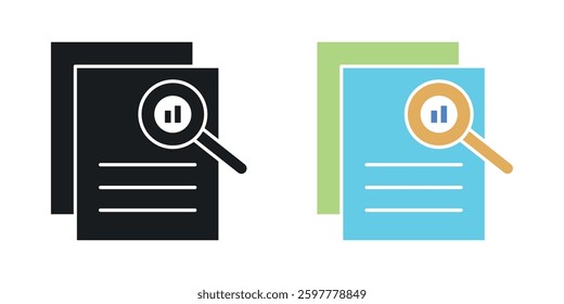 Overview colored icon set. Stock Vector