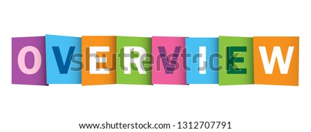 OVERVIEW colorful typography banner