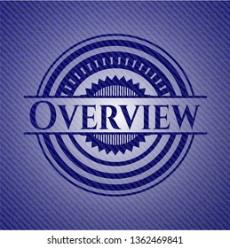 Overview emblem with denim texture