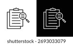 Overview icon. Line with editable stroke.