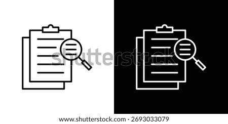 Overview icon. Line with editable stroke.