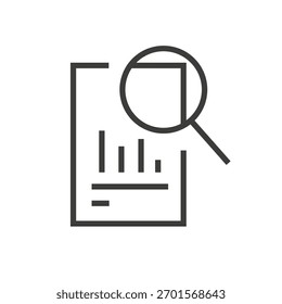 Ilustración de línea de Vector de icono de vista general
