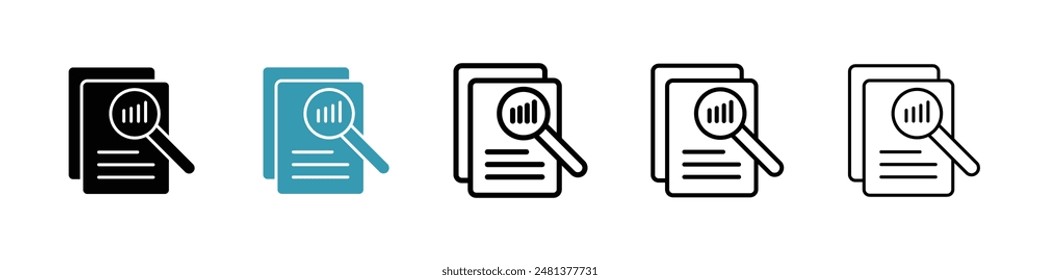 Overview line icon vector set.