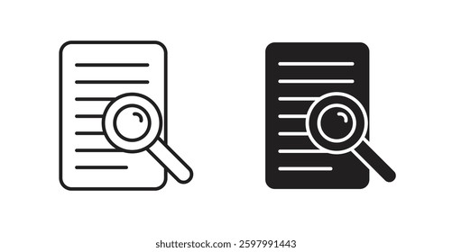 Overview line icon vector set.