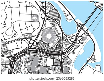 Mapa general del Pentágono, Condado de Arlington, Virginia (Estados Unidos)