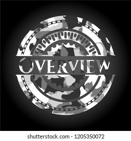 Overview on grey camouflage pattern