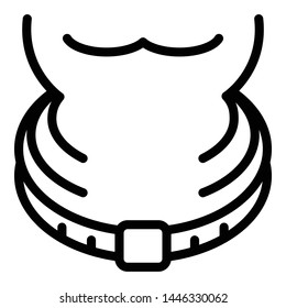 Overweight body icon. Outline overweight body vector icon for web design isolated on white background