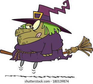 overweight cartoon witch