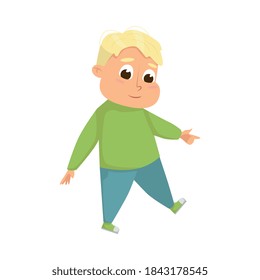 Chico Chubby con sobrepeso, Alegre Personaje De Grasa Con Ropa Casual Estilo De Dibujo Vector Ilustración