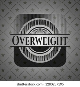 Overweight dark icon or emblem