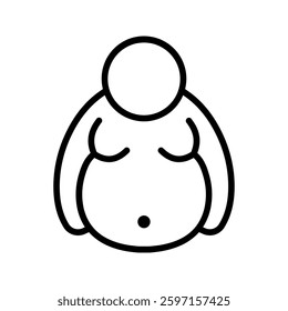 overweight icon color editable on white background