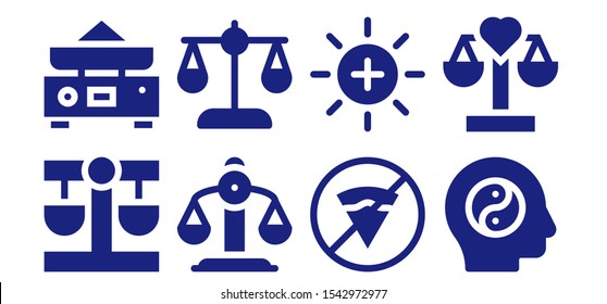 overweight icon set. 8 filled overweight icons.  Simple modern icons about  - Balance, No fast food