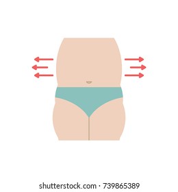 Overweight icon. Vector illustration on white background.