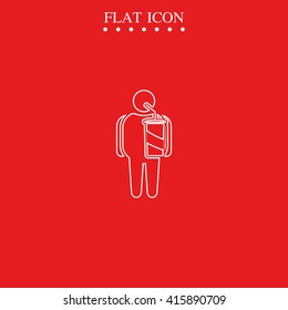 Overweight man icon.