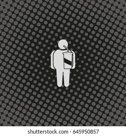 Overweight man icon.
