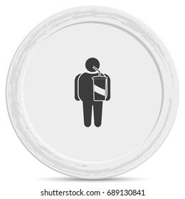Overweight man icon.