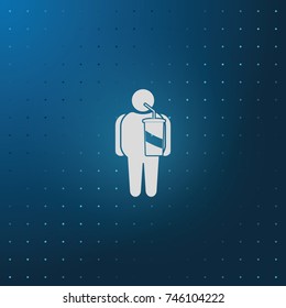 Overweight man icon.