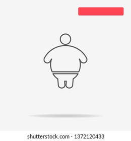 Overweight man icon. Vector concept illustration for design.