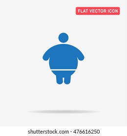 Overweight man icon. Vector concept illustration for design.