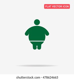 Overweight man icon. Vector concept illustration for design.