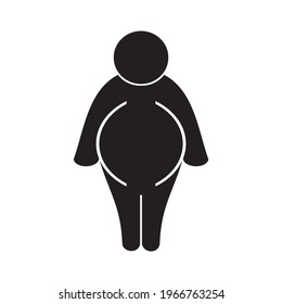 Overweight man icon vector illustration sign