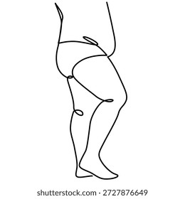 Los hombres con sobrepeso dibujan una línea. Ilustración de una sola línea de hombres con sobrepeso. Arte vectorial minimalista de línea para hombres con sobrepeso. Hombres con sobrepeso