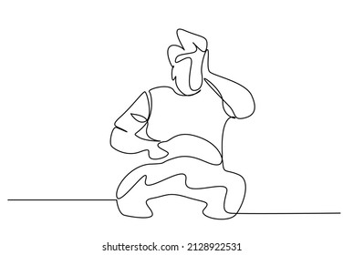 Overweight Obese Person Holding His Belly And Worrying