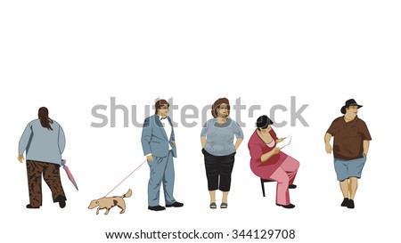 Overweight People Set