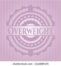 Overweight retro style pink emblem