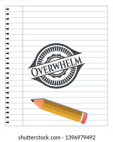 Overwhelm drawn in pencil. Vector Illustration. Detailed.
