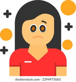 Overwhelm Vector Flat Icon Design