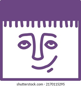Cara de emoción abrumada, ilustración, vector sobre un fondo blanco.